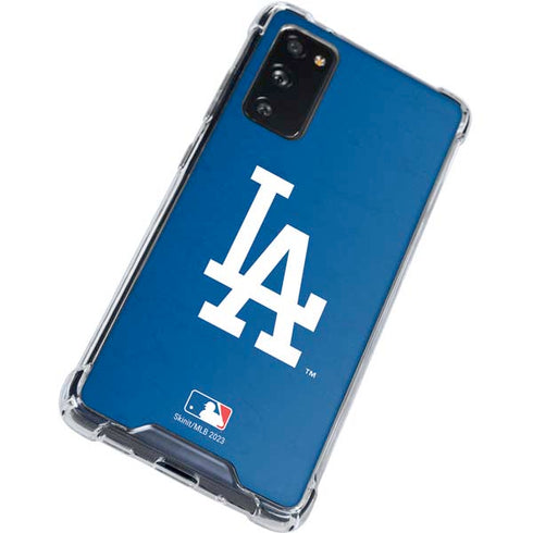 MLB Los Angeles Dodgers - Solid Distressed Galaxy S20 FE Clear Case